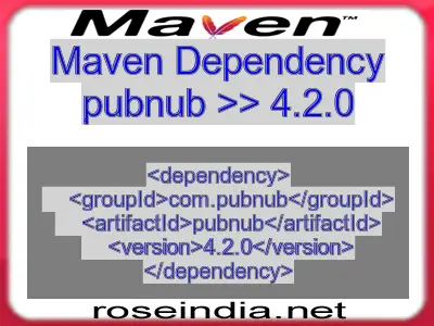 Maven dependency of pubnub version 4.2.0