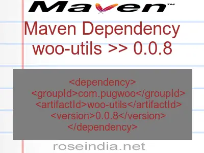 Maven dependency of woo-utils version 0.0.8