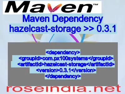 Maven dependency of hazelcast-storage version 0.3.1