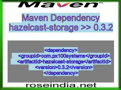 Maven dependency of hazelcast-storage version 0.3.2