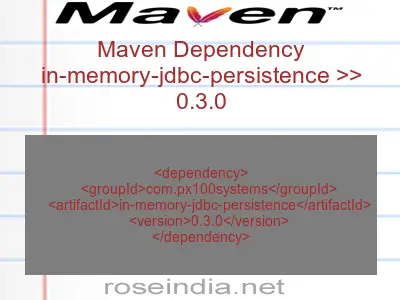 Maven dependency of in-memory-jdbc-persistence version 0.3.0