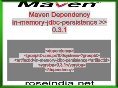 Maven dependency of in-memory-jdbc-persistence version 0.3.1