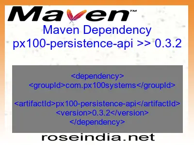 Maven dependency of px100-persistence-api version 0.3.2