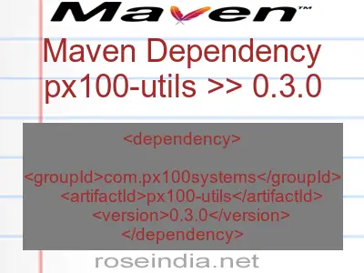 Maven dependency of px100-utils version 0.3.0