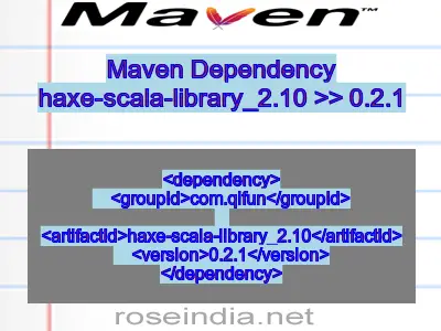 Maven dependency of haxe-scala-library_2.10 version 0.2.1