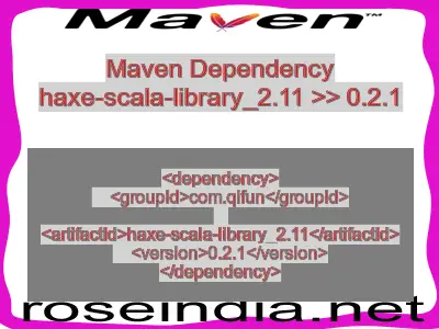 Maven dependency of haxe-scala-library_2.11 version 0.2.1