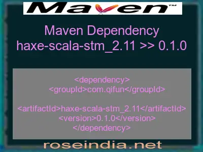 Maven dependency of haxe-scala-stm_2.11 version 0.1.0