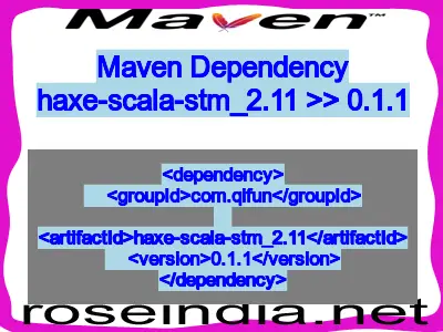 Maven dependency of haxe-scala-stm_2.11 version 0.1.1