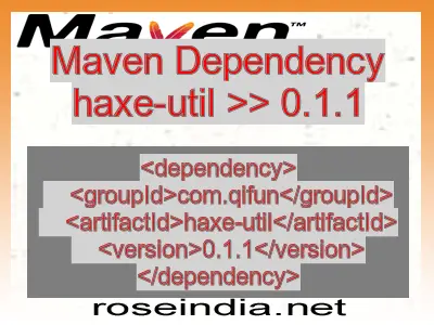 Maven dependency of haxe-util version 0.1.1