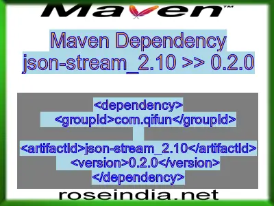 Maven dependency of json-stream_2.10 version 0.2.0