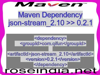 Maven dependency of json-stream_2.10 version 0.2.1