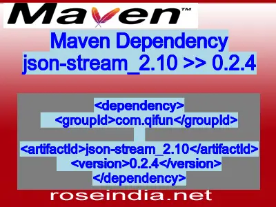 Maven dependency of json-stream_2.10 version 0.2.4