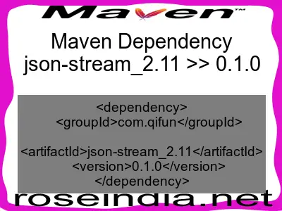 Maven dependency of json-stream_2.11 version 0.1.0