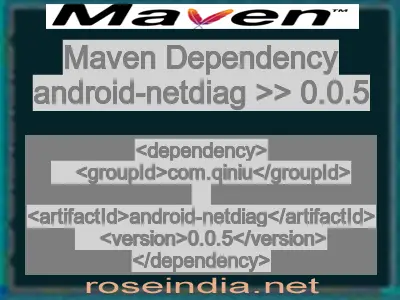 Maven dependency of android-netdiag version 0.0.5