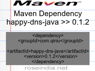 Maven dependency of happy-dns-java version 0.1.2