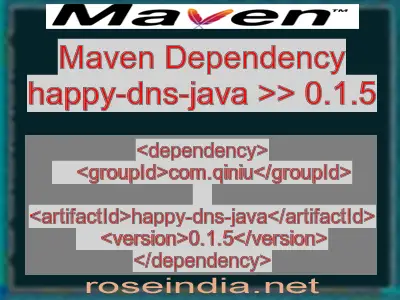 Maven dependency of happy-dns-java version 0.1.5