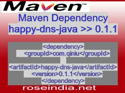 Maven dependency of happy-dns-java version 0.1.1