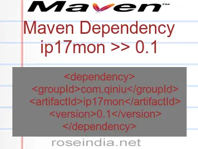 Maven dependency of ip17mon version 0.1