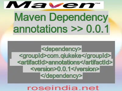 Maven dependency of annotations version 0.0.1