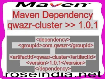 Maven dependency of qwazr-cluster version 1.0.1