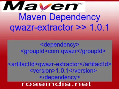 Maven dependency of qwazr-extractor version 1.0.1