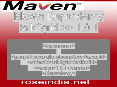 Maven dependency of talk2grid version 1.0.1