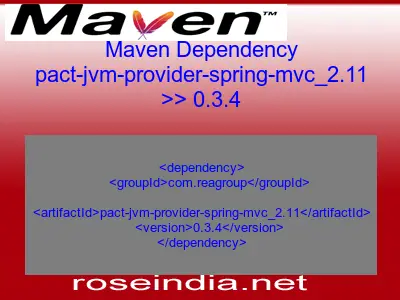 Maven dependency of pact-jvm-provider-spring-mvc_2.11 version 0.3.4