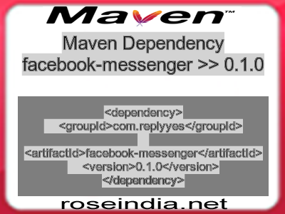 Maven dependency of facebook-messenger version 0.1.0