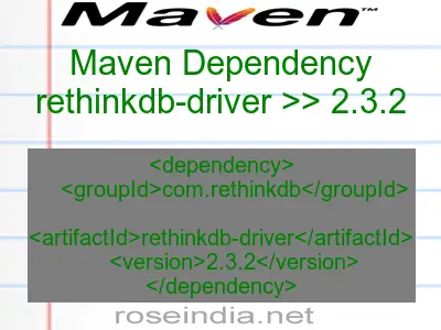 Maven dependency of rethinkdb-driver version 2.3.2