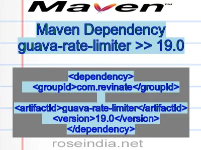 Maven dependency of guava-rate-limiter version 19.0