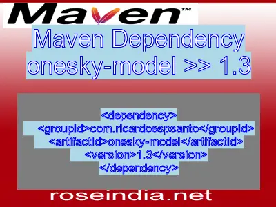 Maven dependency of onesky-model version 1.3