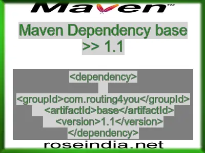 Maven dependency of base version 1.1