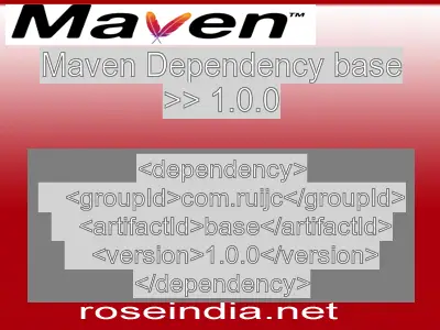 Maven dependency of base version 1.0.0