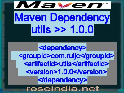 Maven dependency of utils version 1.0.0