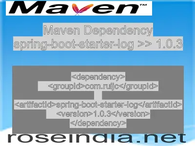 Maven dependency of spring-boot-starter-log version 1.0.3