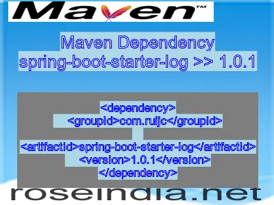 Maven dependency of spring-boot-starter-log version 1.0.1