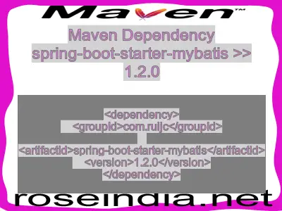 Maven dependency of spring-boot-starter-mybatis version 1.2.0