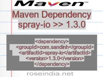 Maven dependency of spray-io version 1.3.0