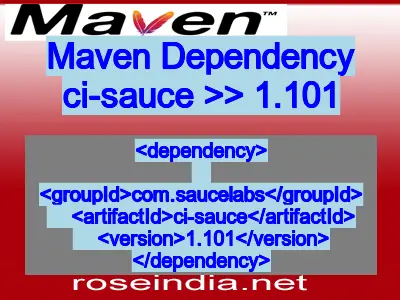 Maven dependency of ci-sauce version 1.101