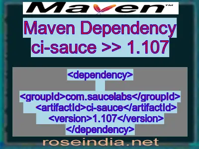 Maven dependency of ci-sauce version 1.107