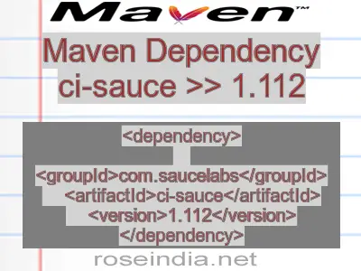 Maven dependency of ci-sauce version 1.112