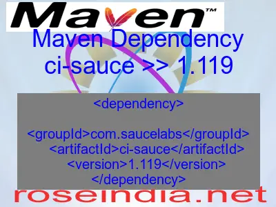 Maven dependency of ci-sauce version 1.119