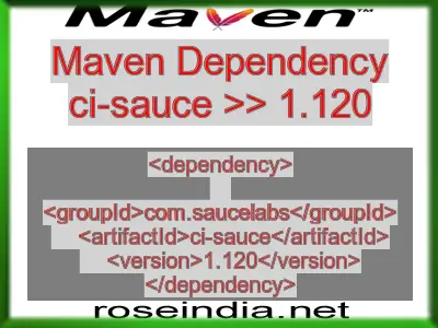 Maven dependency of ci-sauce version 1.120