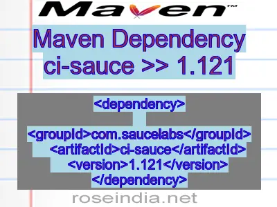 Maven dependency of ci-sauce version 1.121