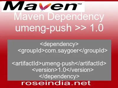 Maven dependency of umeng-push version 1.0