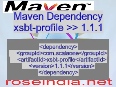 Maven dependency of xsbt-profile version 1.1.1