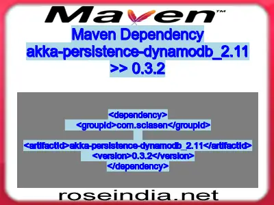 Maven dependency of akka-persistence-dynamodb_2.11 version 0.3.2