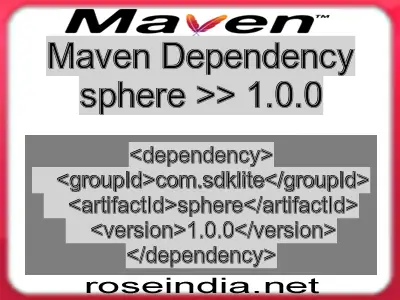 Maven dependency of sphere version 1.0.0