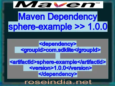 Maven dependency of sphere-example version 1.0.0