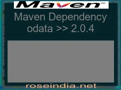 Maven dependency of odata version 2.0.4